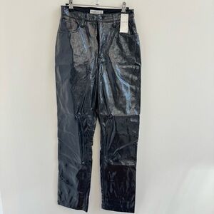 Abercrombie & Fitch Black Glossy Pants